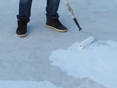 Flat Roof Coating Application